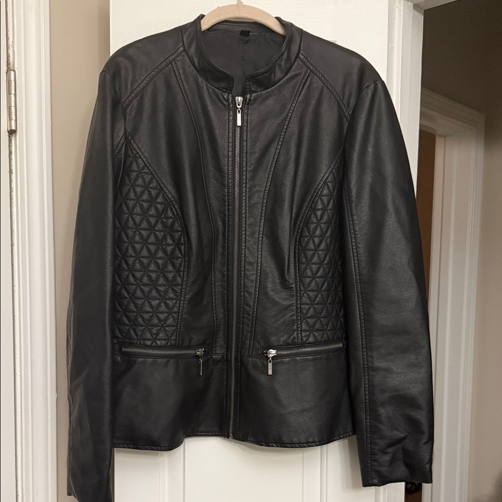 Women's Quilted Genuine Leather Jacket